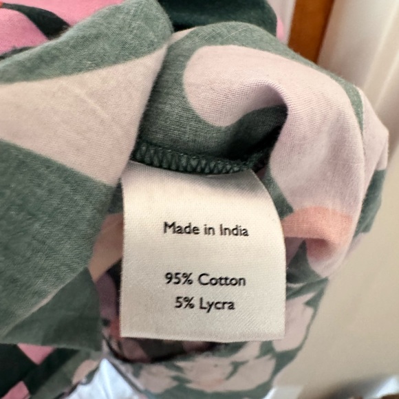 Leota Zariah Empire Waist Mini Dress 2X Floral Cotton Pockets - Picture 5 of 10